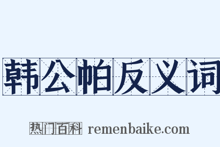 韩公帕反义词是什么意思的图片